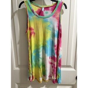 Awuliffan Women’s Medium Tie-Dye Sun Dress  Rayon
